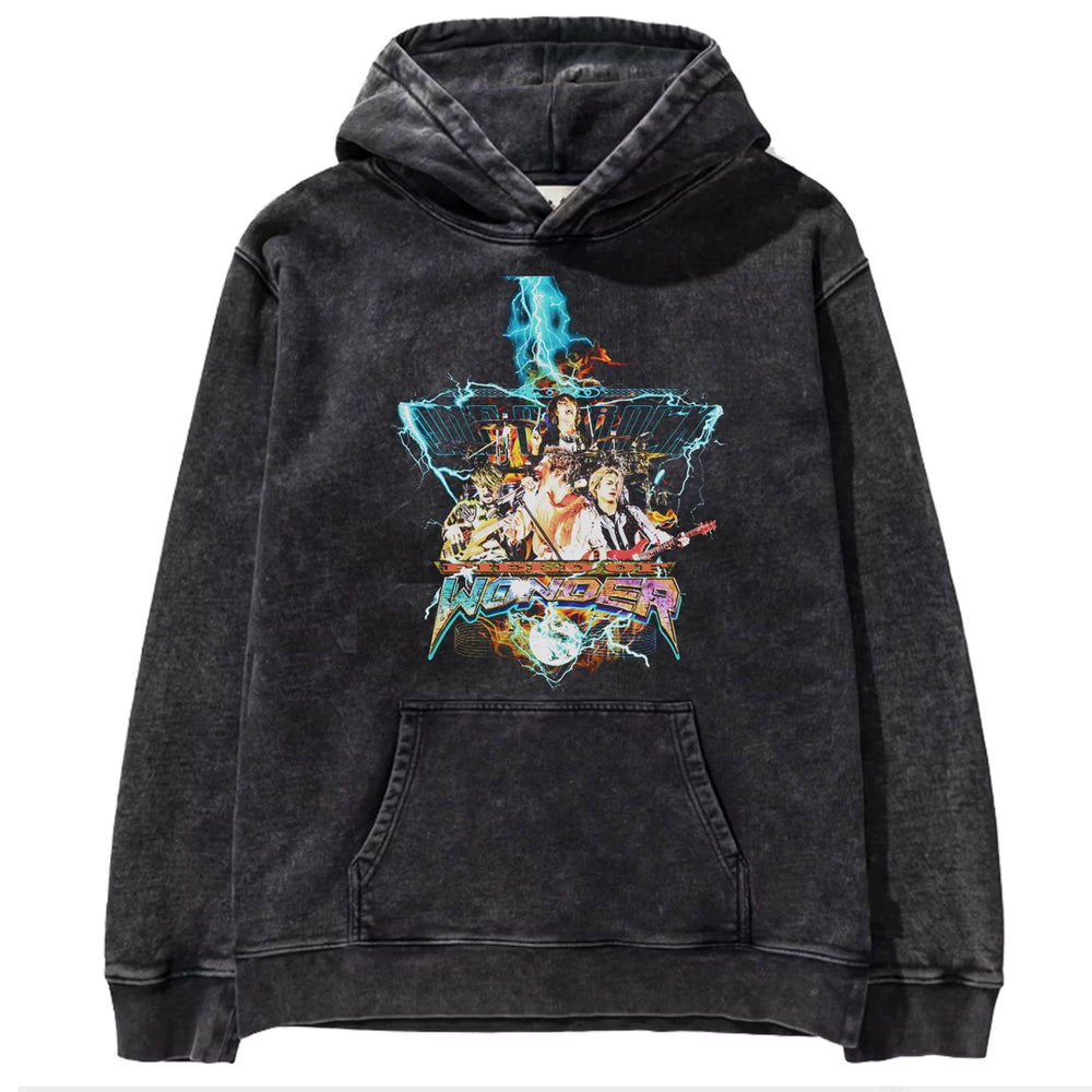 2025 autumn/winter new Green Day rock washed retro loose American men's hooded sweatshirt (10)