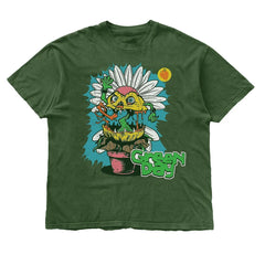 Green Day Band Illustration Fun Music Album American Retro Punk Loose Men's and Women's Direct Spray T-shirt (4)