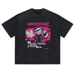 Hot Stone Club Hot Stone Rock T-shirt Trendy Brand Men's and Women's PUNK Punk Green Day Green Day (2)