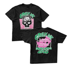Green Day Rock Punk American Street Oversized Cotton Spray Short Sleeve Men's and Women's T-shirts (10)