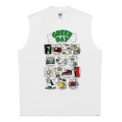 HotStone Club HotStone Graffiti Punk Green Day Band Green Day Rock T-shirt for Men and Women PUNK (7)