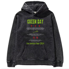 2025 autumn/winter new Green Day rock washed retro loose American men's hooded sweatshirt (12)
