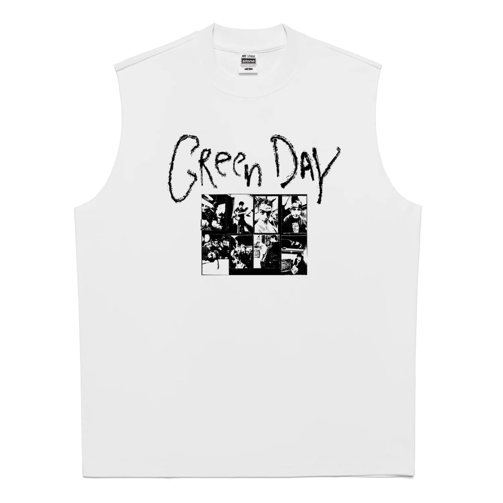Hot Stone Club Hot Stone Rock T-shirt Men's and Women's American Street PUNK Punk Green Day Green Day (7)
