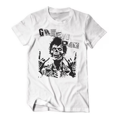 Green Day American punk rock loose textured short sleeved men's pure cotton direct spray short sleeved T-shirt (4)