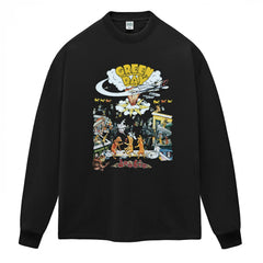 Hot Stone Club Hot Stone Rock T-shirt PUNK Punk LIVE Green Day Green Day Trendy Brand Men and Women (4)