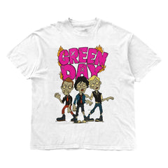 Green Day Rock Punk American Street Oversized Cotton Spray Short Sleeve Men's and Women's T-shirts (7)