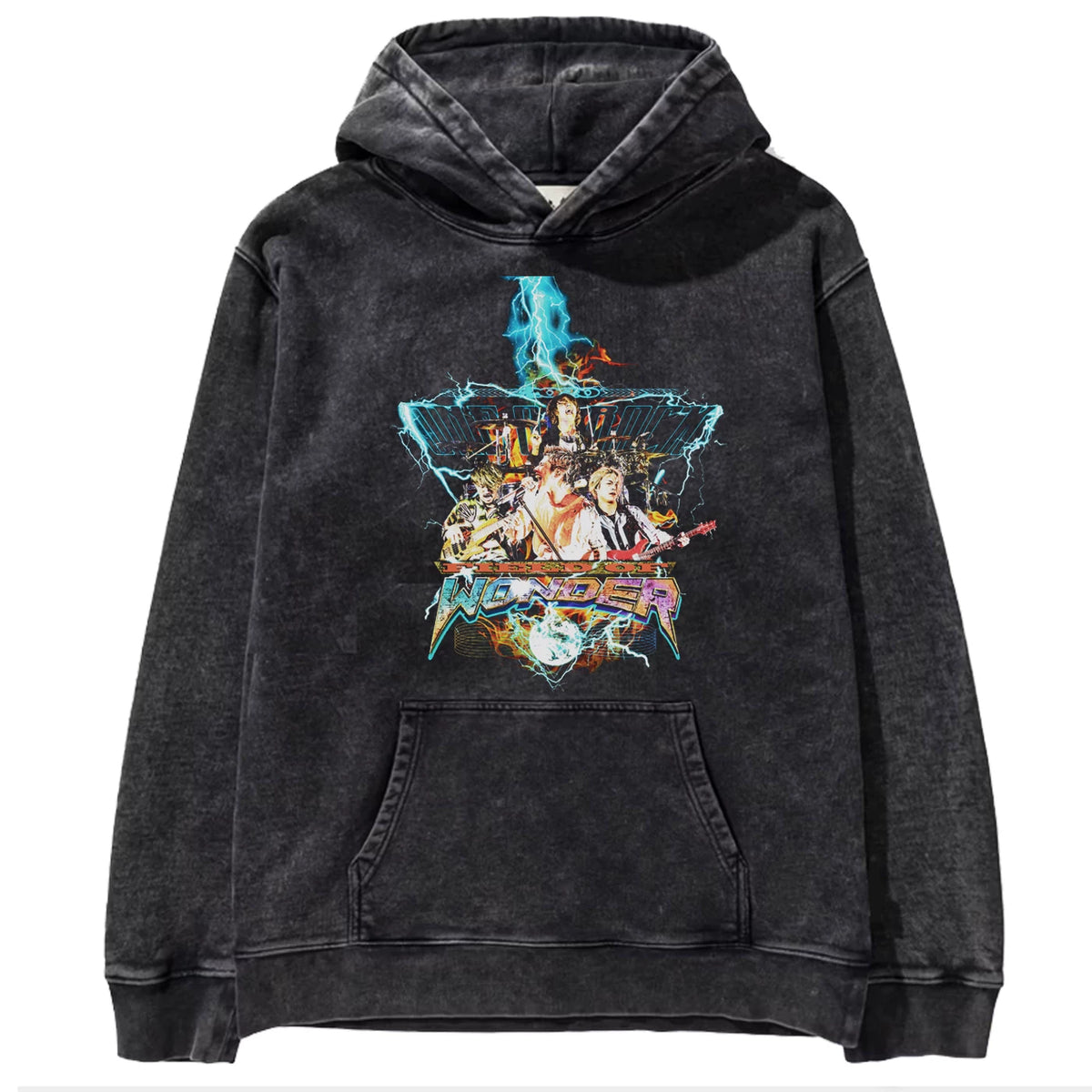 2025 autumn/winter new Green Day rock washed retro loose American men's hooded sweatshirt (10)