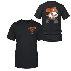 Green Day Band Illustration Fun Music Album American Retro Punk Loose Men's and Women's Direct Spray T-shirt (9)