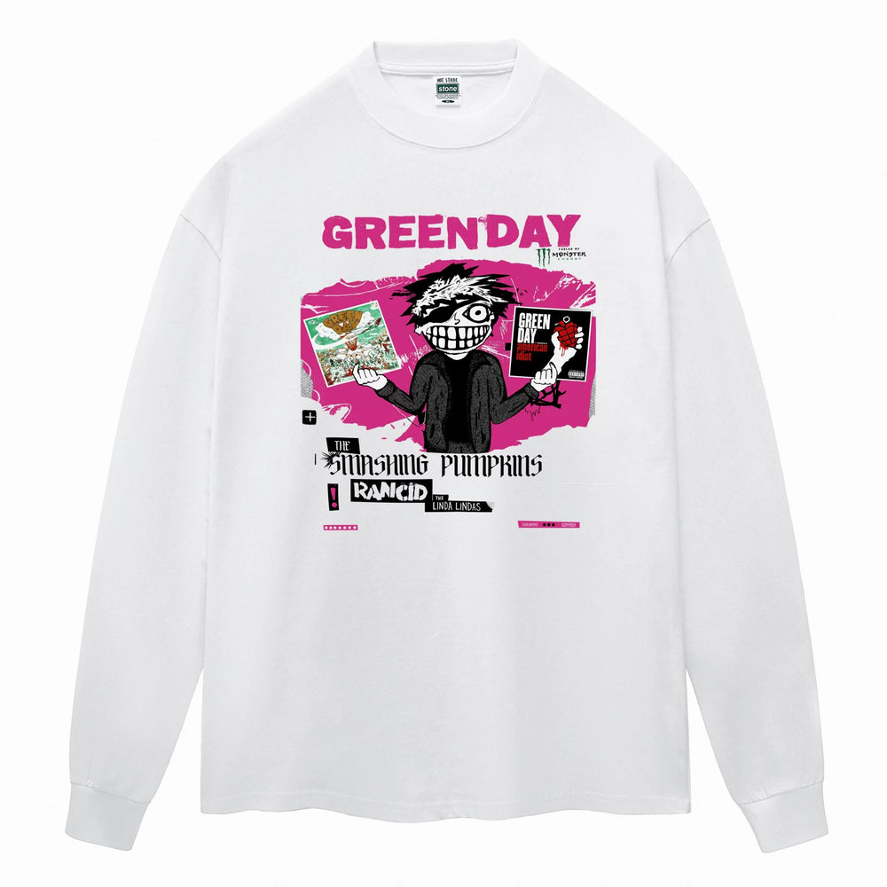 Hot Stone Club Hot Stone Rock T-shirt Trendy Brand Men's and Women's PUNK Punk Green Day Green Day (8)