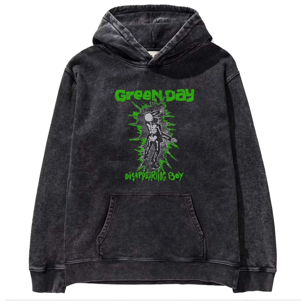 2025 autumn/winter new Green Day rock washed retro loose American men's hooded sweatshirt (8)