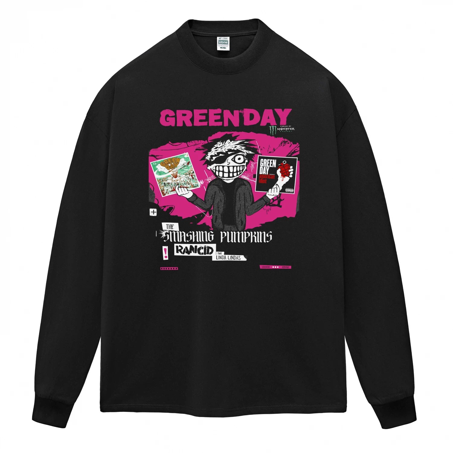 Hot Stone Club Hot Stone Rock T-shirt Trendy Brand Men's and Women's PUNK Punk Green Day Green Day (4)