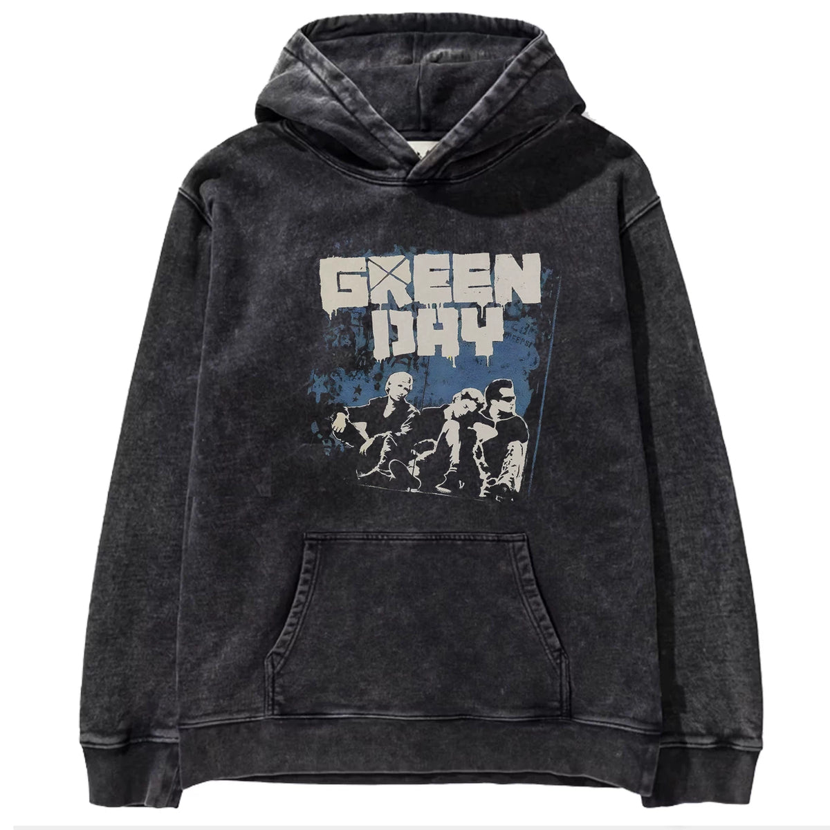 2025 autumn/winter new Green Day rock washed retro loose American men's hooded sweatshirt (17)