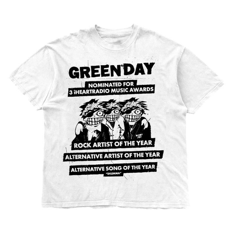 2025 New Green Day Band THE SAVEORS TOUR Cartoon Rock Men's Short T-shirt (2)