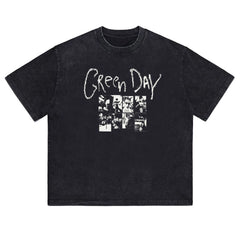 Hot Stone Club Hot Stone Rock T-shirt Men's and Women's American Street PUNK Punk Green Day Green Day (2)