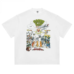 Hot Stone Club Hot Stone Rock T-shirt PUNK Punk LIVE Green Day Green Day Trendy Brand Men and Women (6)