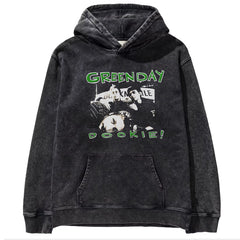 2025 autumn/winter new Green Day rock washed retro loose American men's hooded sweatshirt (5)
