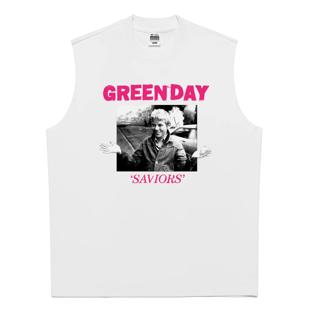 HotStone Club HotStone Rock T-shirt Trendy Brand Anti War Boys PUNK Punk Green Day Green Day (7)