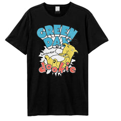 Green Day Dookie ginger yellow American casual male rock punk straight spray short sleeved T-shirt