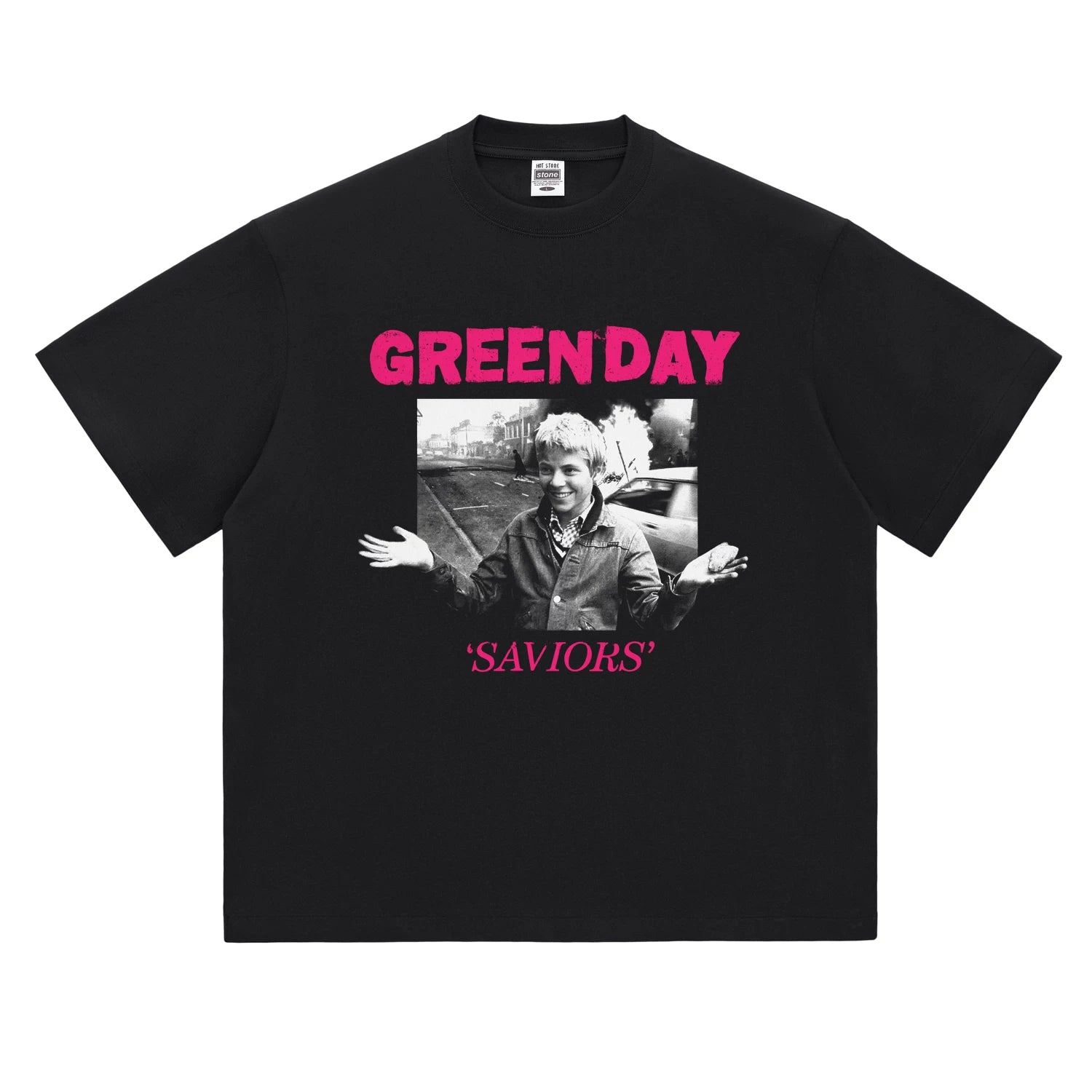 HotStone Club HotStone Rock T-shirt Trendy Brand Anti War Boys PUNK Punk Green Day Green Day (1)