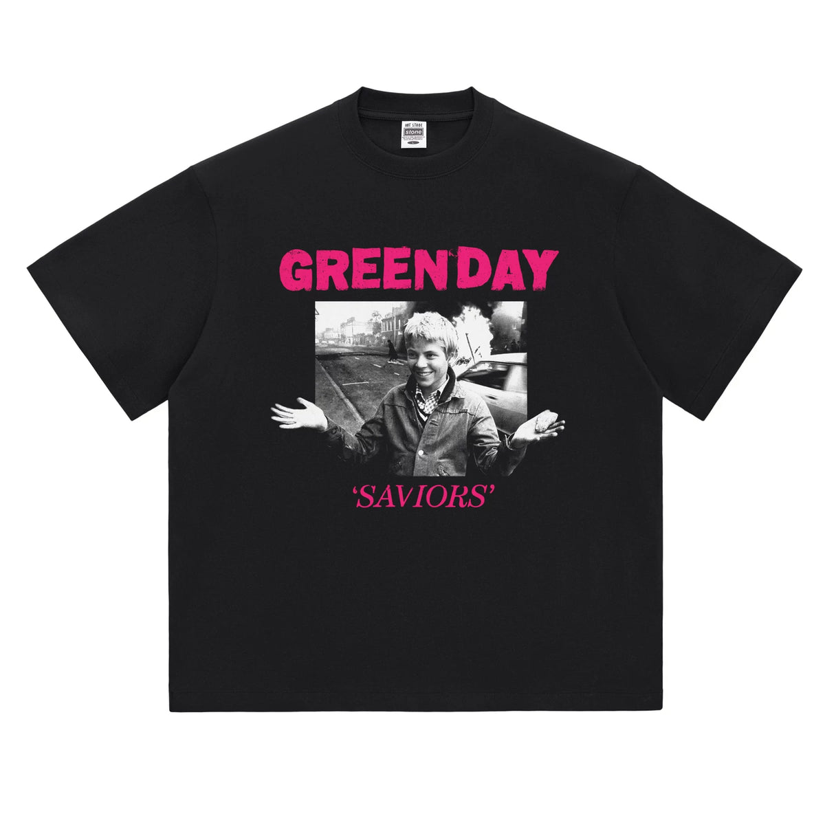 HotStone Club HotStone Rock T-shirt Trendy Brand Anti War Boys PUNK Punk Green Day Green Day (1)