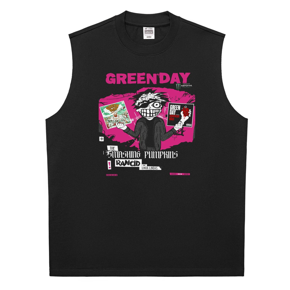 Hot Stone Club Hot Stone Rock T-shirt Trendy Brand Men's and Women's PUNK Punk Green Day Green Day (3)