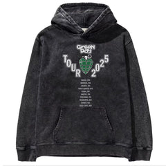 2025 autumn/winter new Green Day rock washed retro loose American men's hooded sweatshirt (14)
