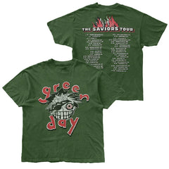 2025 New Green Day Band THE SAVEORS TOUR Cartoon Rock Men's Short T-shirt (5)