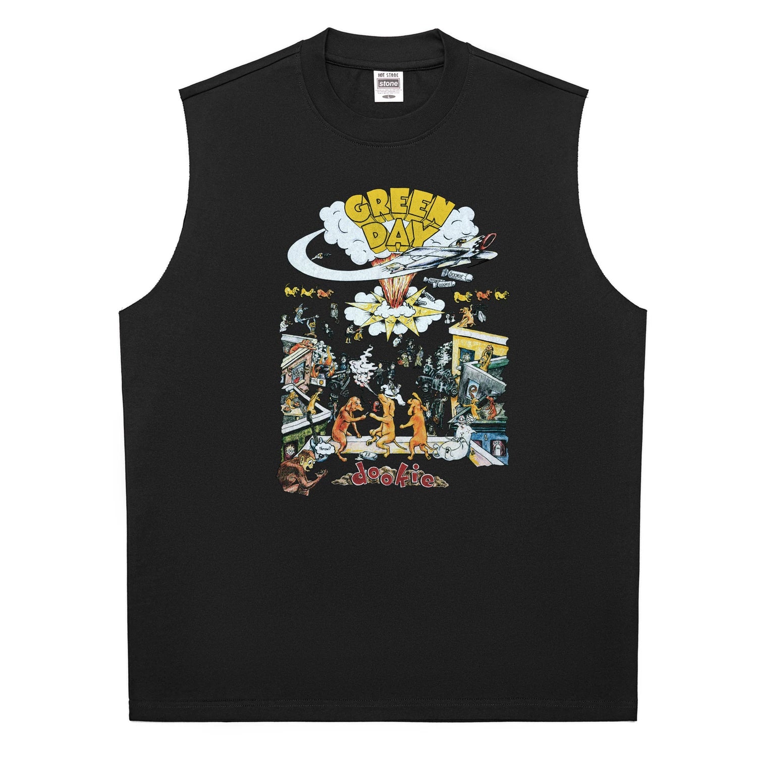 Hot Stone Club Hot Stone Rock T-shirt PUNK Punk LIVE Green Day Green Day Trendy Brand Men and Women (3)