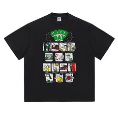 HotStone Club HotStone Graffiti Punk Green Day Band Green Day Rock T-shirt for Men and Women PUNK (1)