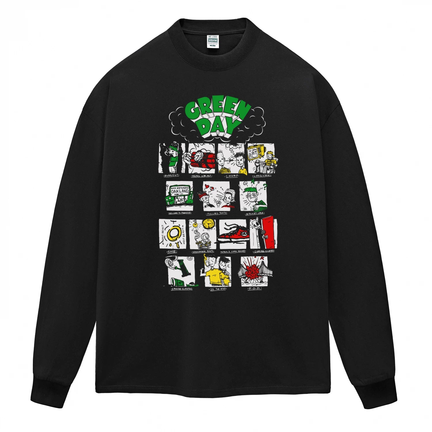 HotStone Club HotStone Graffiti Punk Green Day Band Green Day Rock T-shirt for Men and Women PUNK (4)