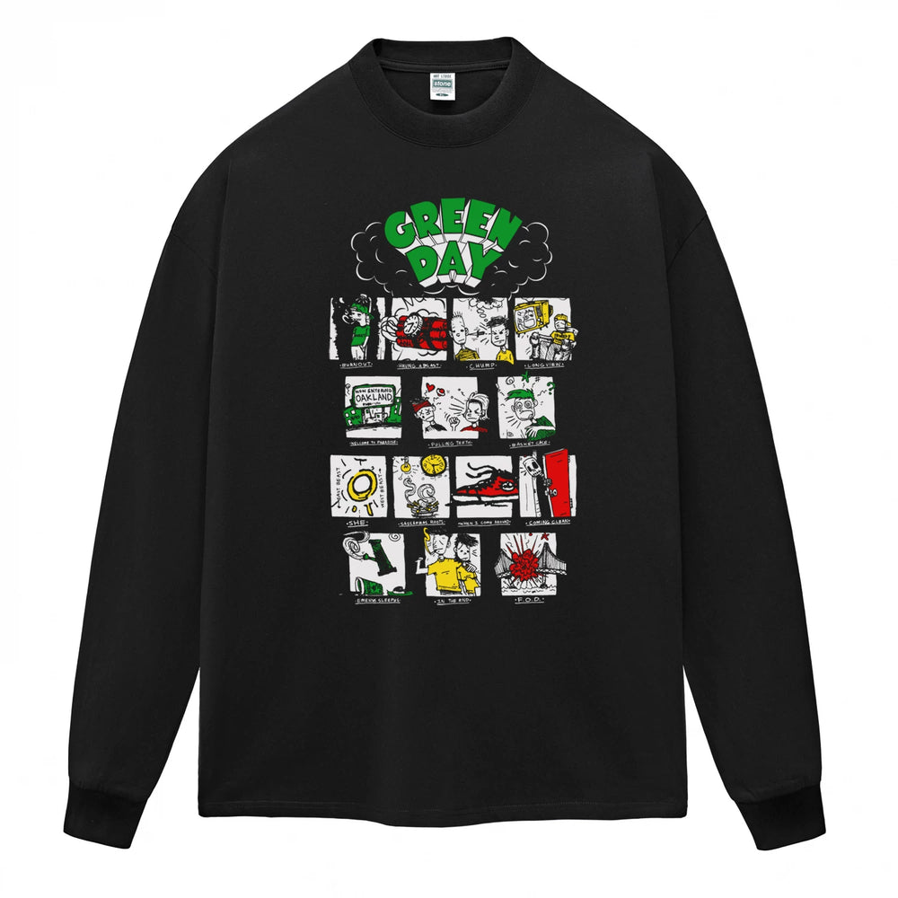 HotStone Club HotStone Graffiti Punk Green Day Band Green Day Rock T-shirt for Men and Women PUNK (4)