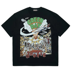 Green Day punk PUNK rock T-shirt cotton half sleeved TEE short sleeved summer heavyweight music for men and women