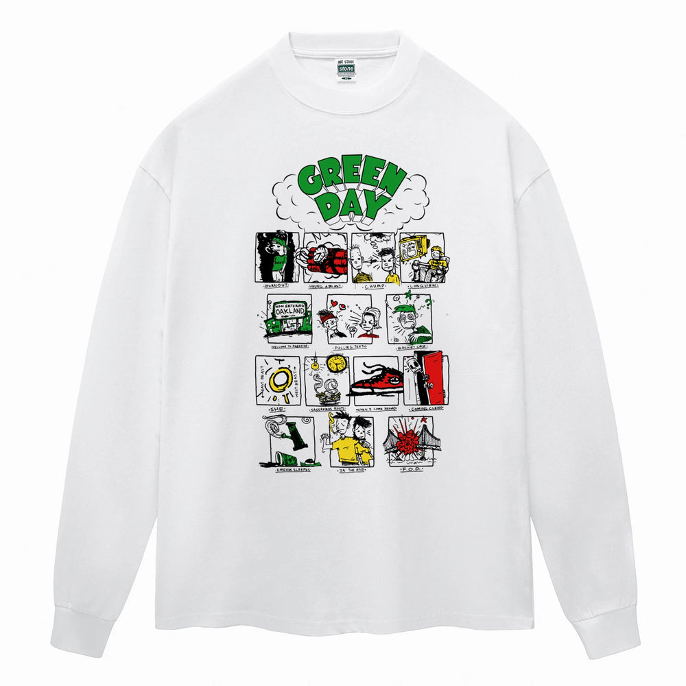 HotStone Club HotStone Graffiti Punk Green Day Band Green Day Rock T-shirt for Men and Women PUNK (8)