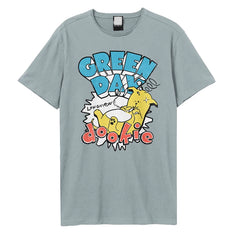 Green Day Dookie ginger yellow American casual male rock punk straight spray short sleeved T-shirt