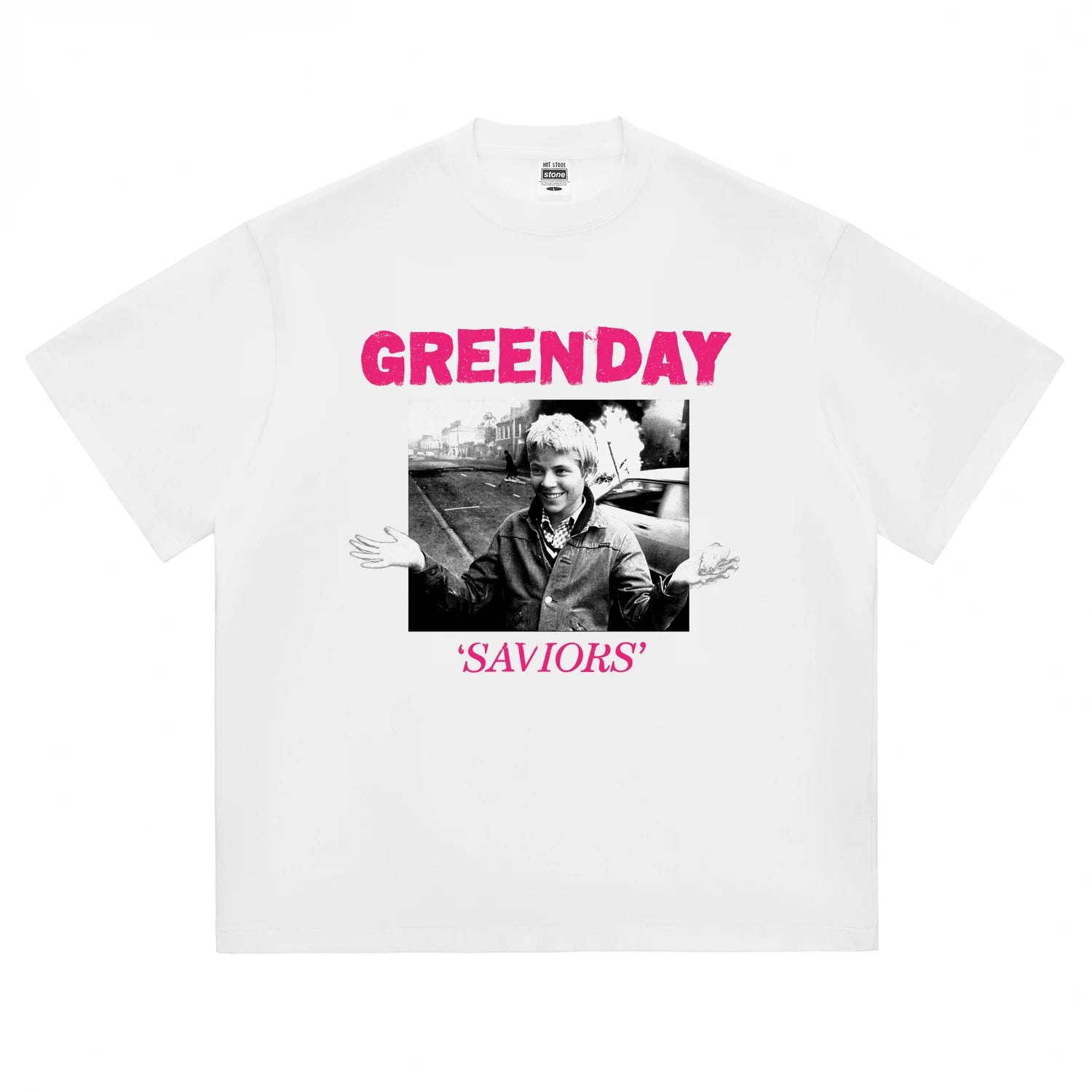 HotStone Club HotStone Rock T-shirt Trendy Brand Anti War Boys PUNK Punk Green Day Green Day (6)
