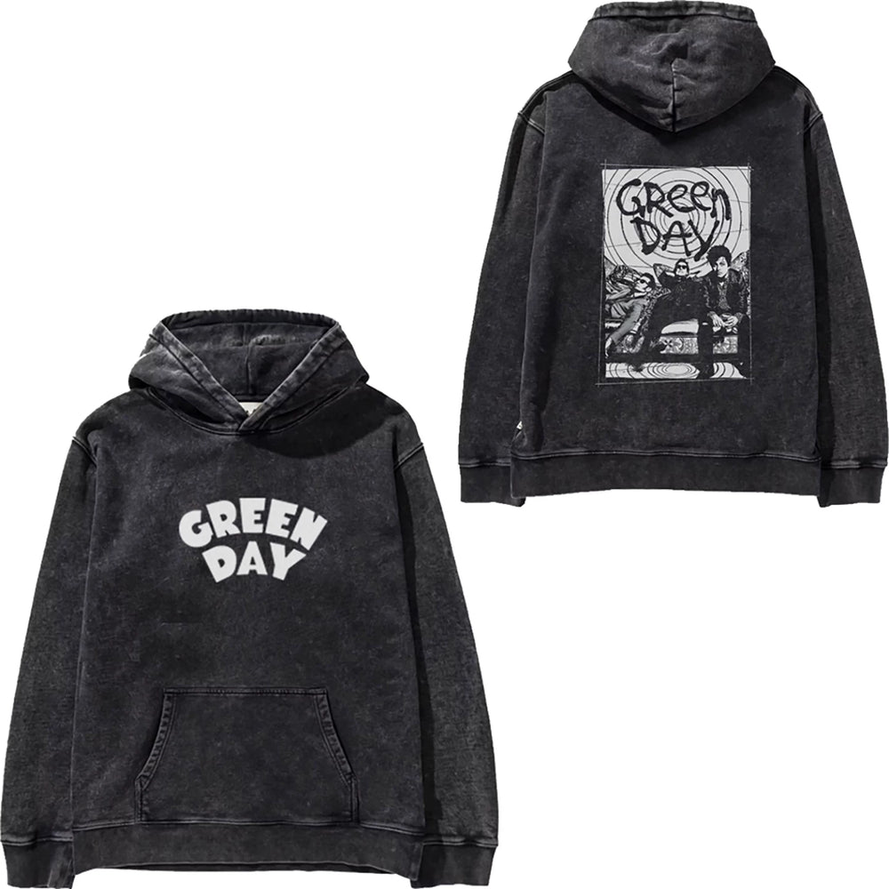 2025 autumn/winter new Green Day rock washed retro loose American men's hooded sweatshirt (19)