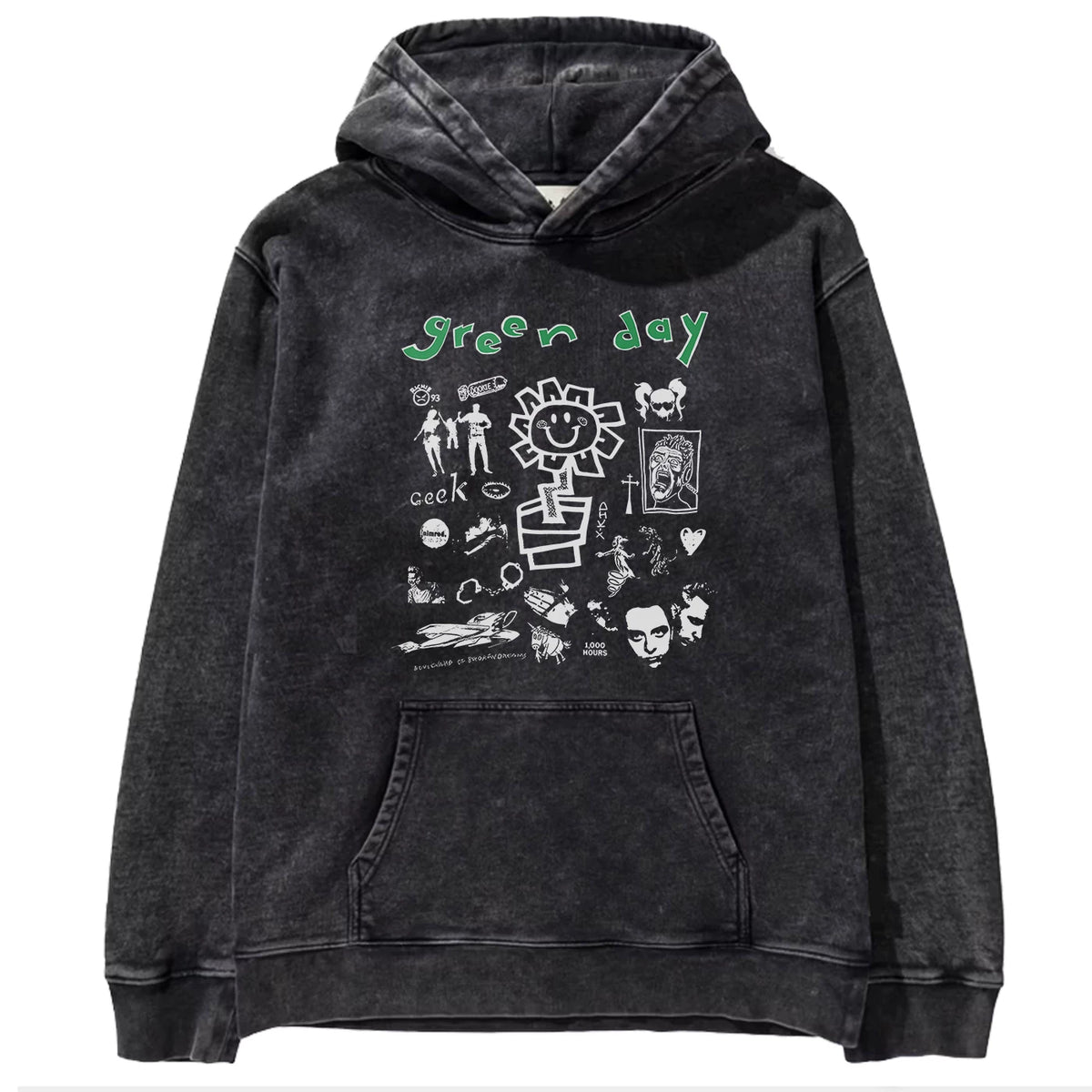 2025 autumn/winter new Green Day rock washed retro loose American men's hooded sweatshirt (15)